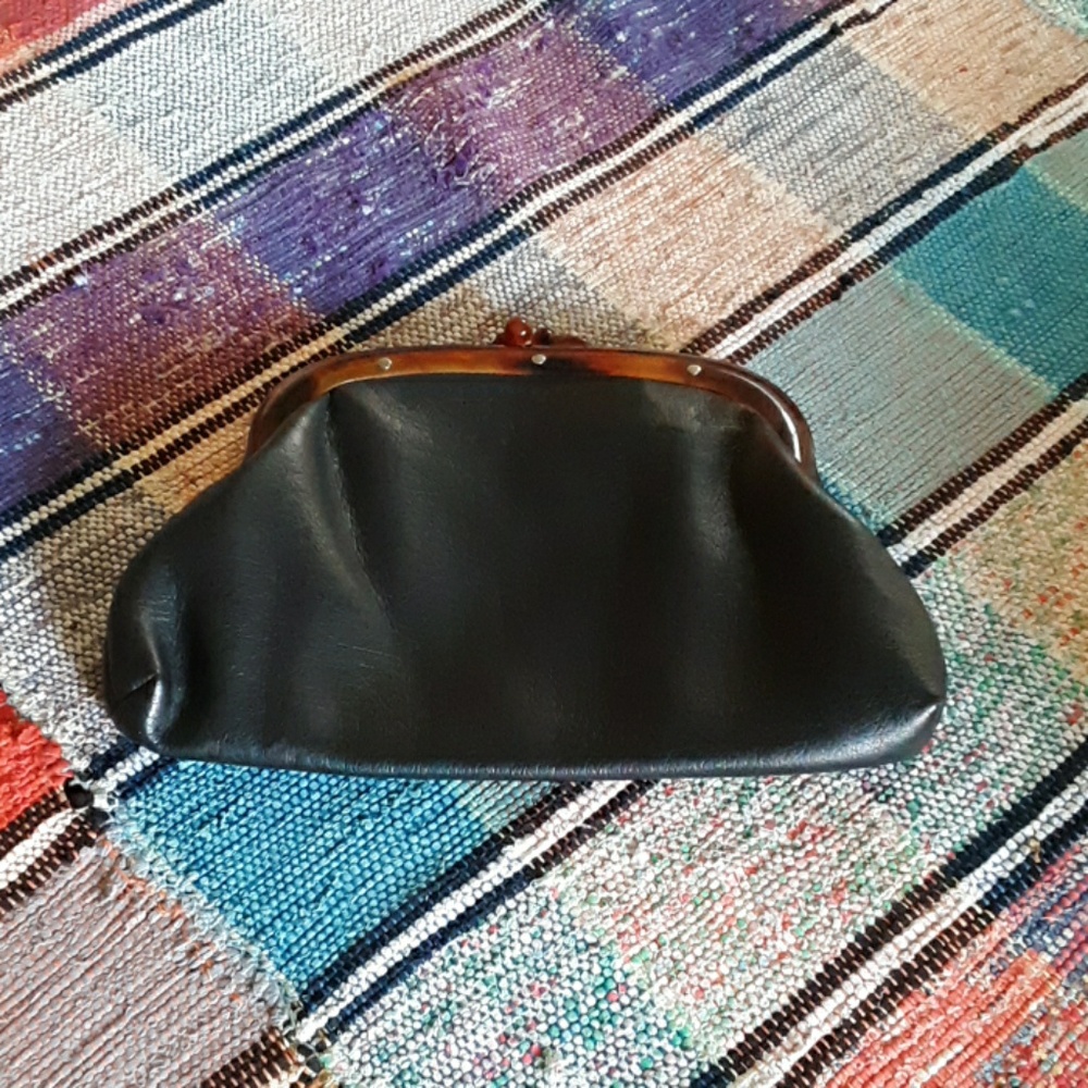 Vintage St. Thomad leather and bakelite clutch